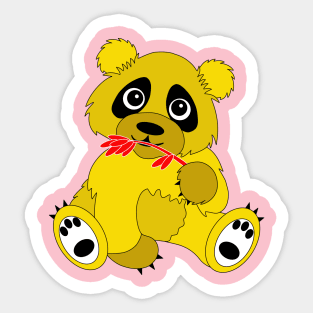 Yellow Panda Sticker